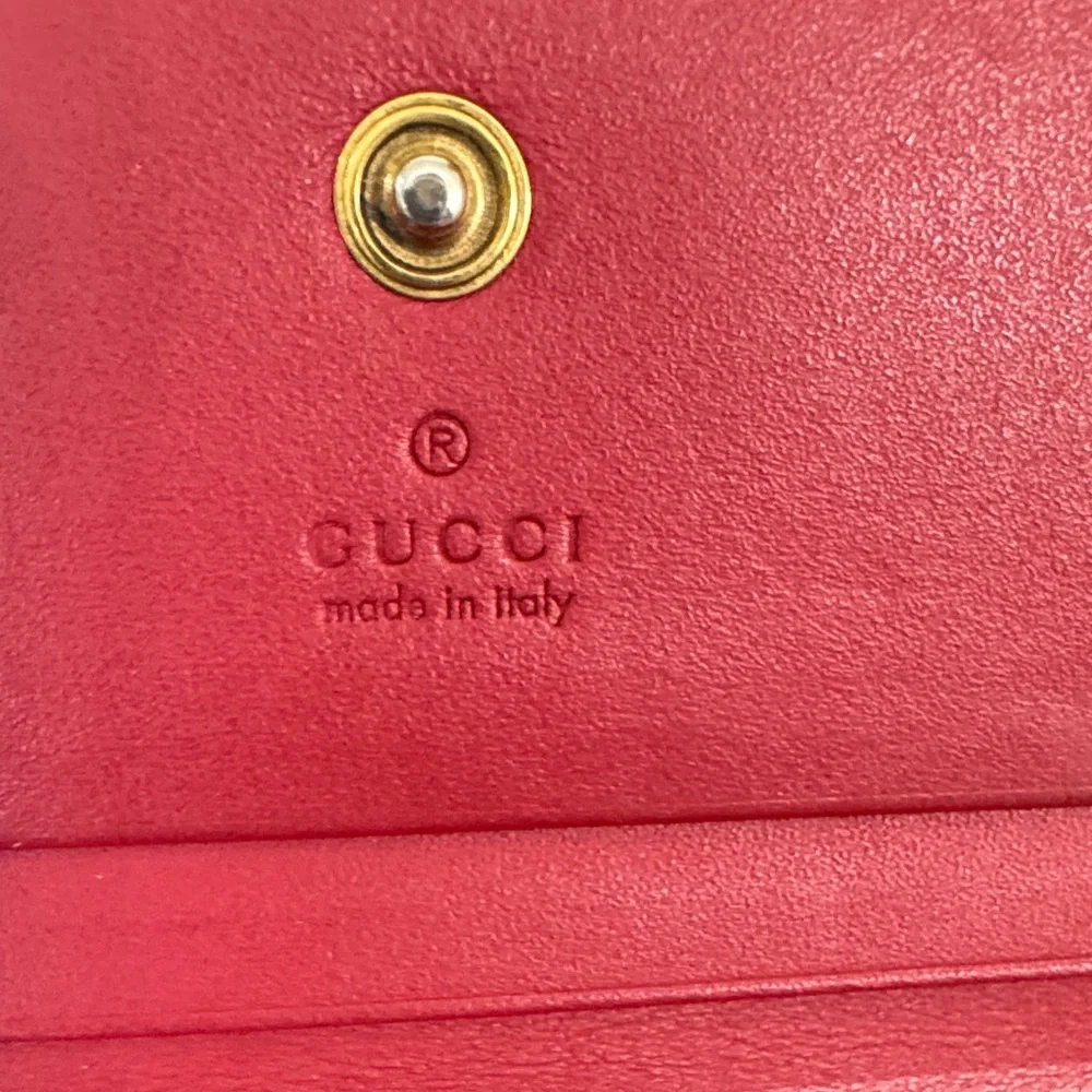 Gucci GG Supreme Cherry🍒 Wallet 476050.1147 • Crystal Cherry Motif Discontinued
